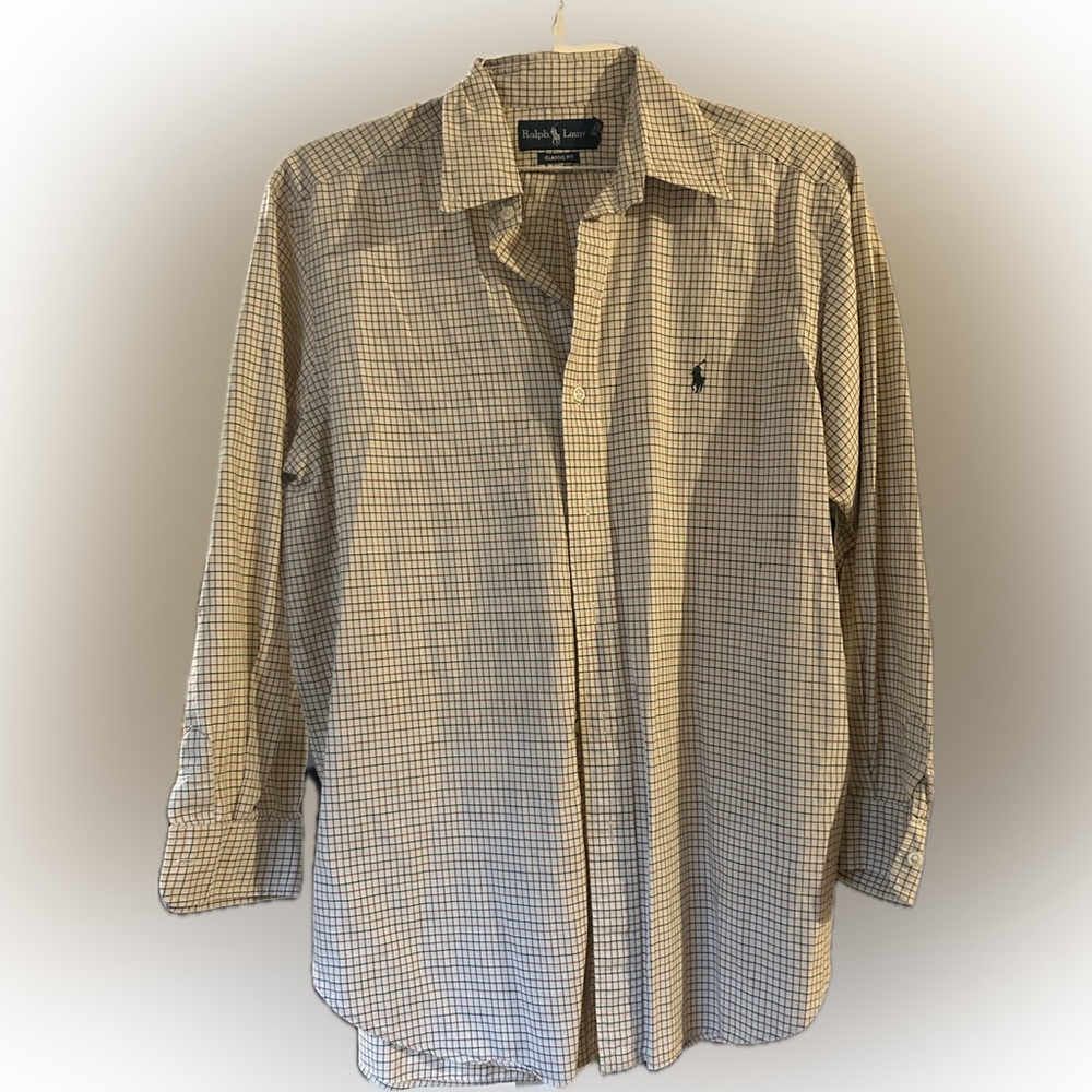 Ralph Lauren Tan Patterned Button Down. - image 2